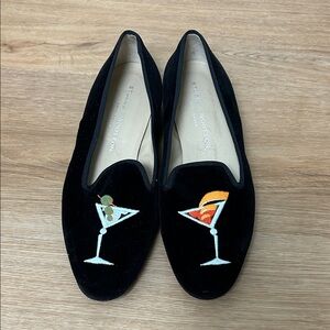 Stubbs & Wooton Martini Velvet Loafers